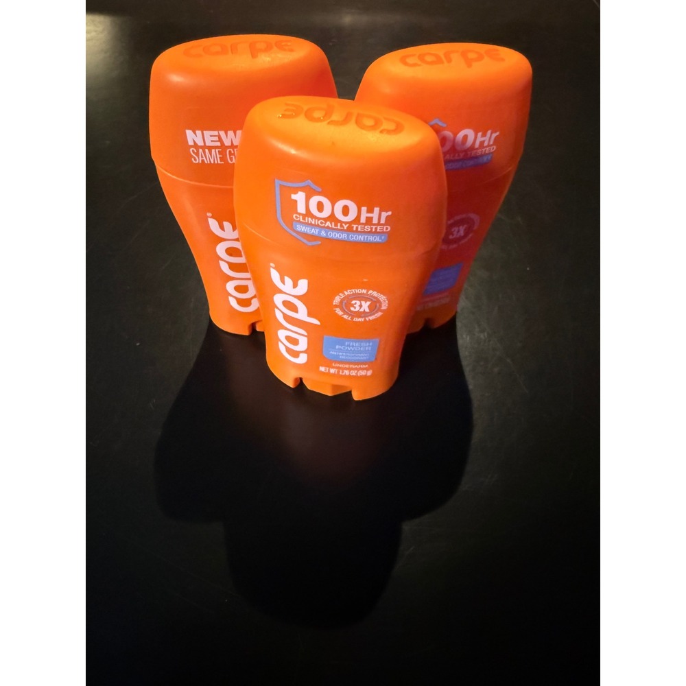 Carpe Underarm Antiperspirant Deodorant Fresh Powder 1.76oz 3 Pack 100Hr Control